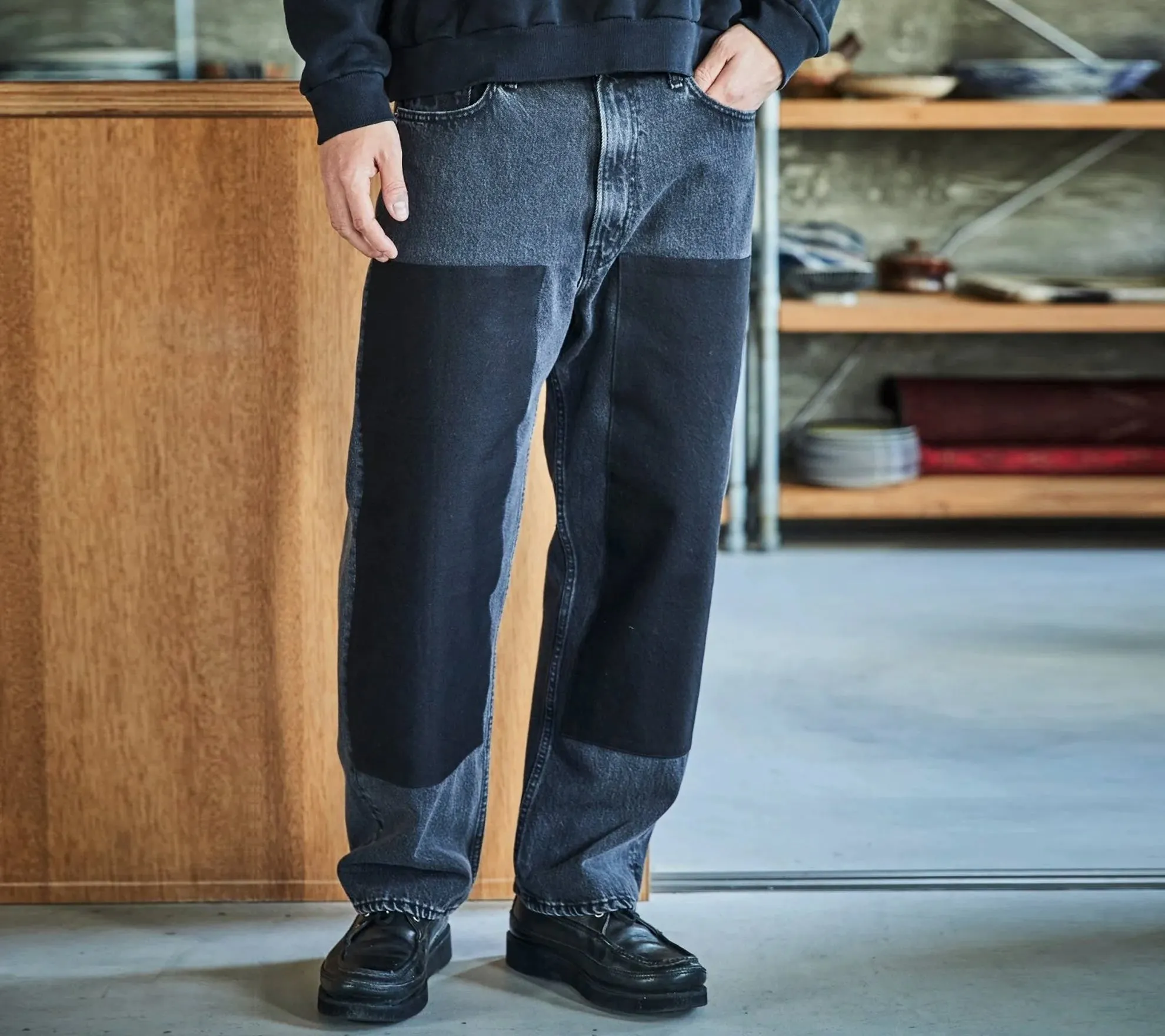 101 Dad's Fit Denim | Remake Black Stone