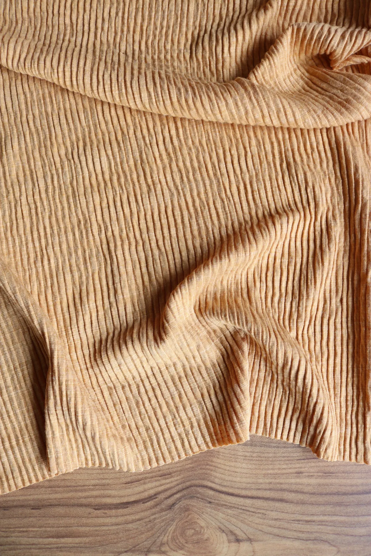 1YD 16IN REMNANT; Mustard Almafi Rib Sweater Knit