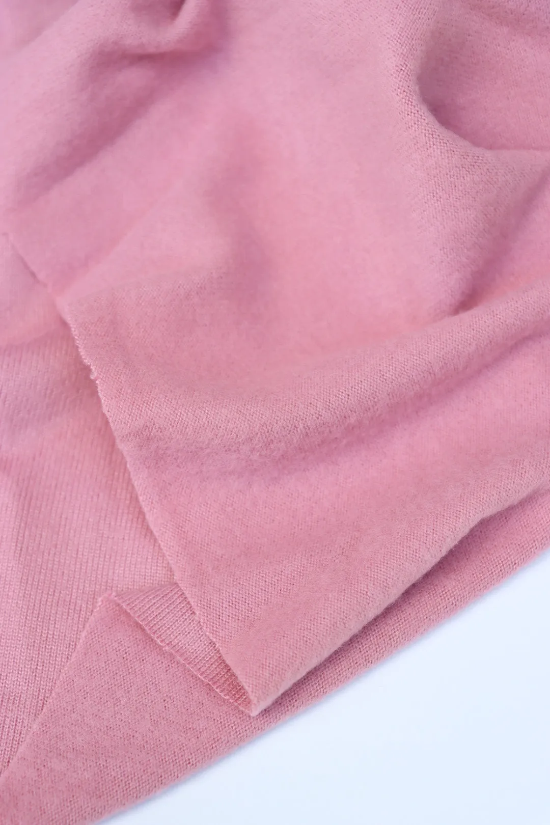 1YD 18IN REMNANT; Rosey Mauve Versailles Brushed Hacci Sweater Knit