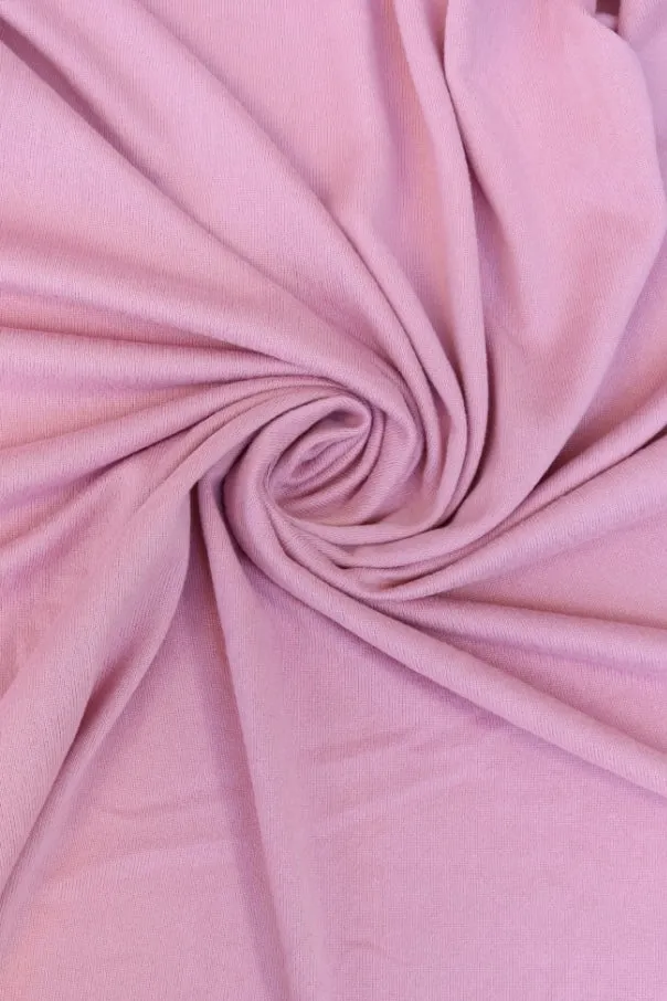 1YD 18IN REMNANT; Rosey Mauve Versailles Brushed Hacci Sweater Knit