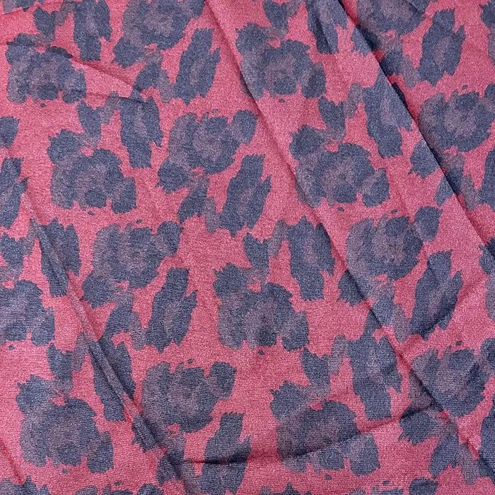 2 1/4 YD PC-Red Multi Chiffon Print Fabric