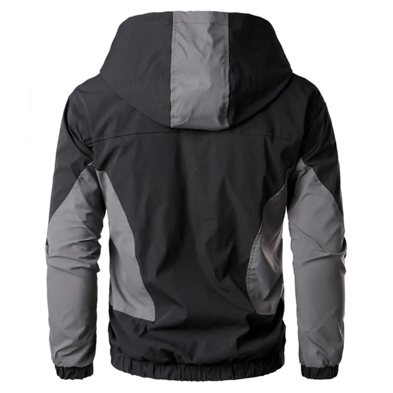 2021 New Autumn Winter Hooded Zipper Jacket Men Streetwear Bomber Jacket Windbreaker Mens Sportswear Coat