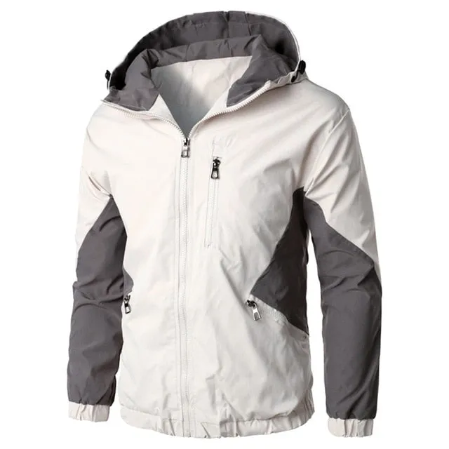 2021 New Autumn Winter Hooded Zipper Jacket Men Streetwear Bomber Jacket Windbreaker Mens Sportswear Coat