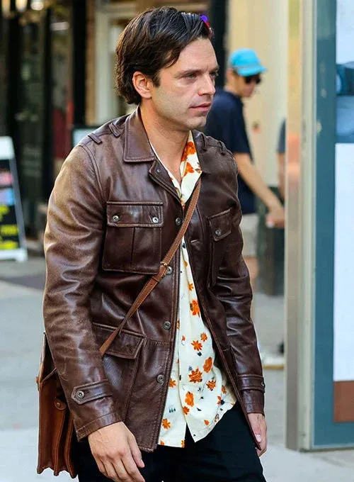 A DIFFERENT MAN LEATHER JACKET WORN BY SEBASTIAN STAN