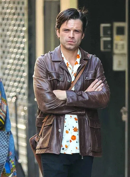 A DIFFERENT MAN LEATHER JACKET WORN BY SEBASTIAN STAN