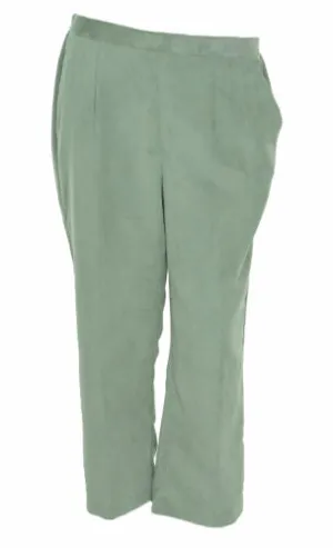 Alfred Dunner Women's Classic Fit Comfort Waist Corduroy Pants Gray