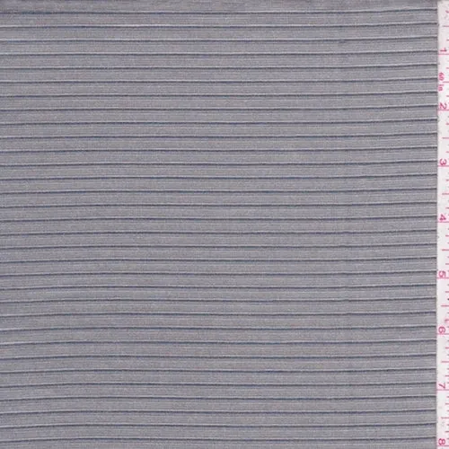 Antique Silver Pinstripe Satin Charmeuse Fabric
