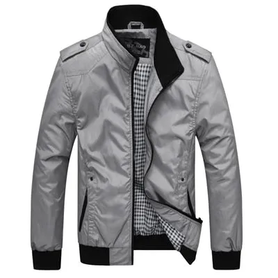 Autumn Casual Coats Solid Color Mens Sportswear