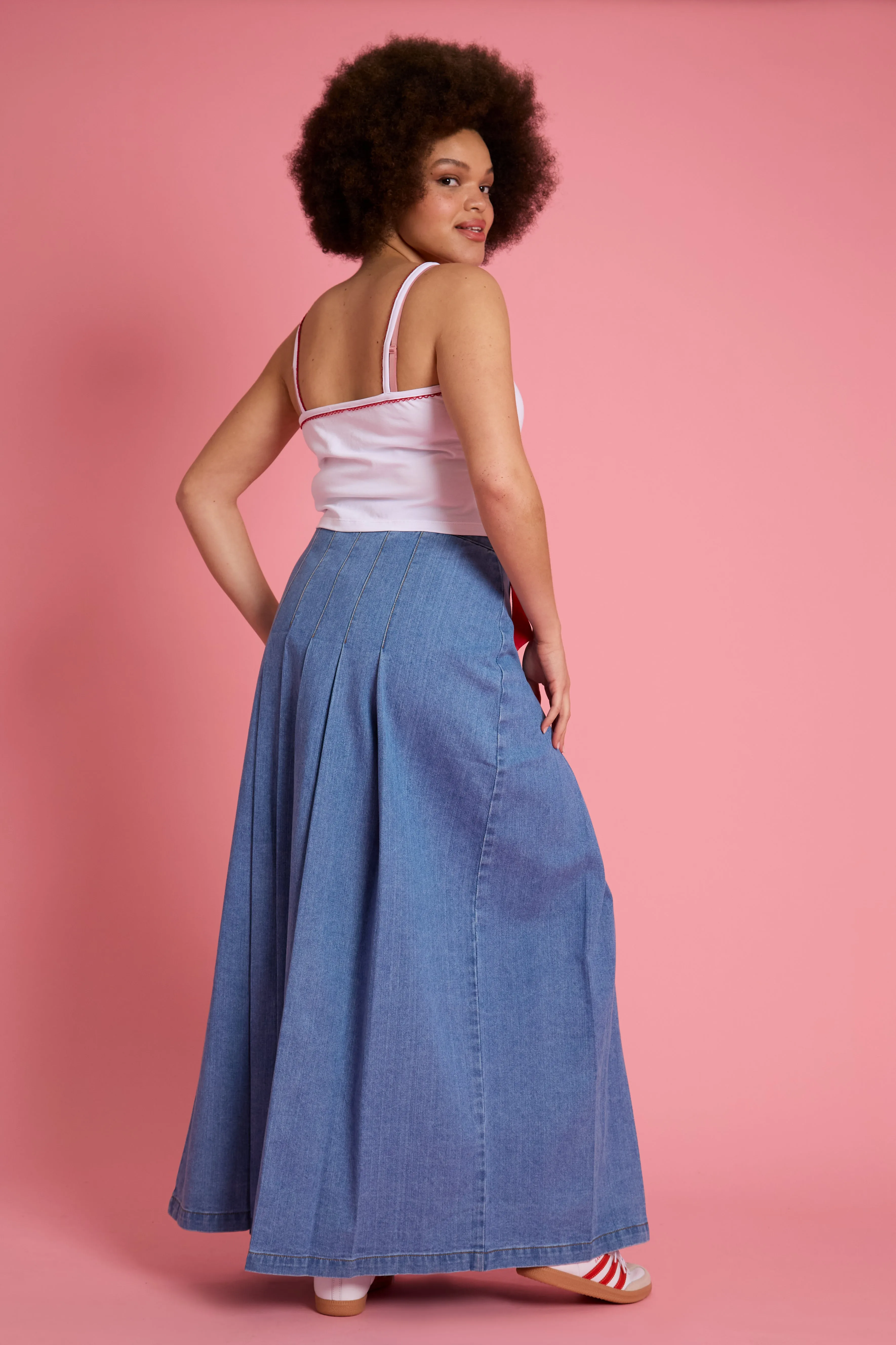 Beau Denim Skirt - Curve