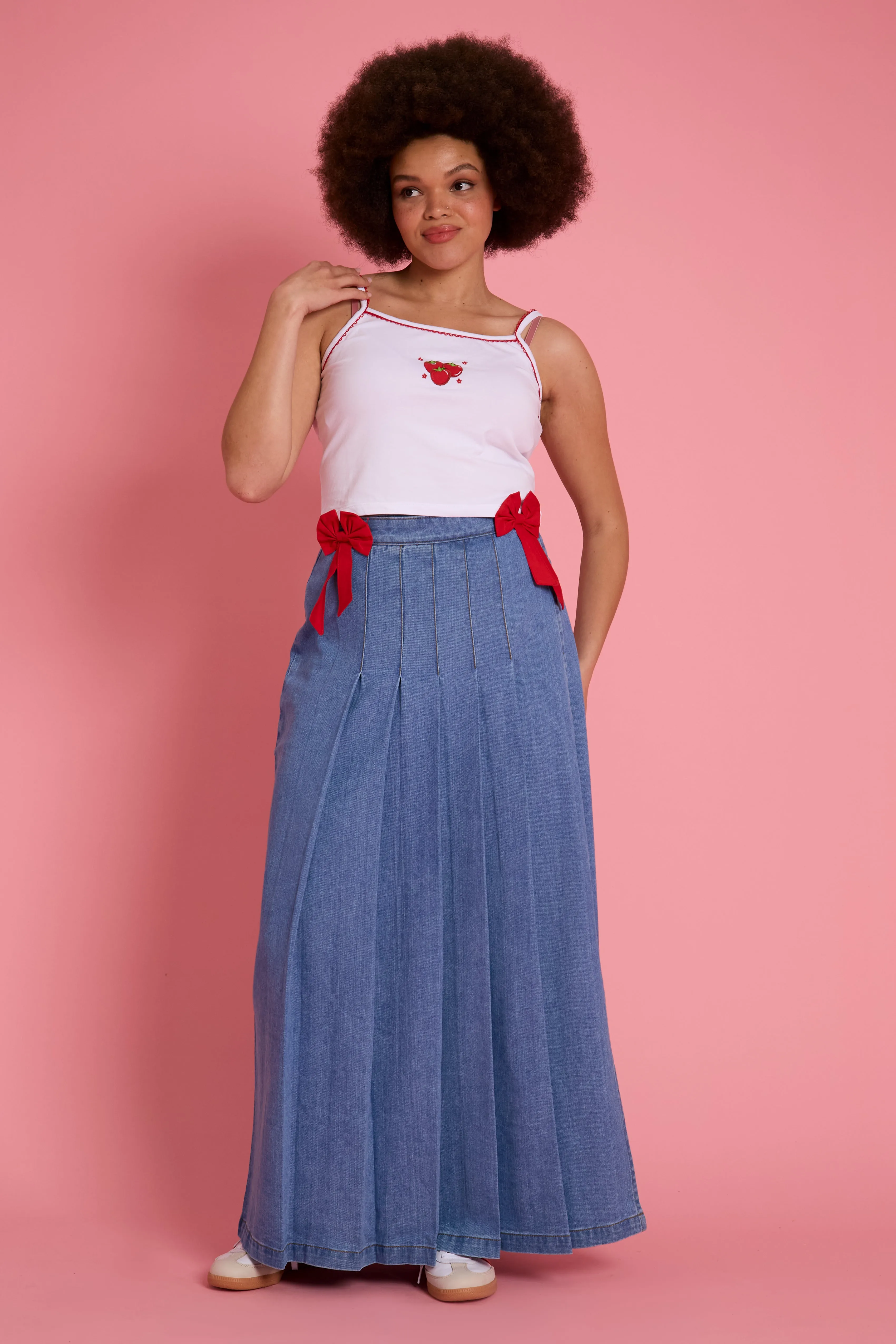 Beau Denim Skirt - Curve