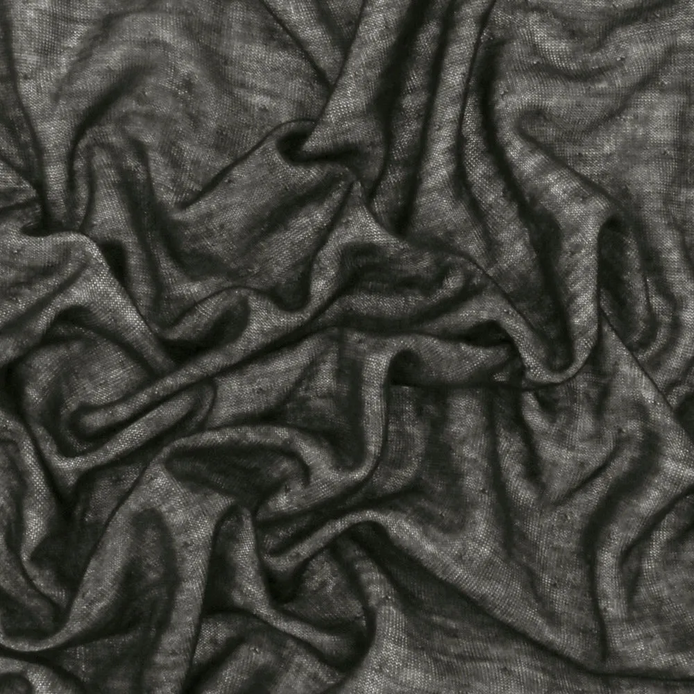 Black-White Viscose Pointelle Stretch Double Knit Fabric