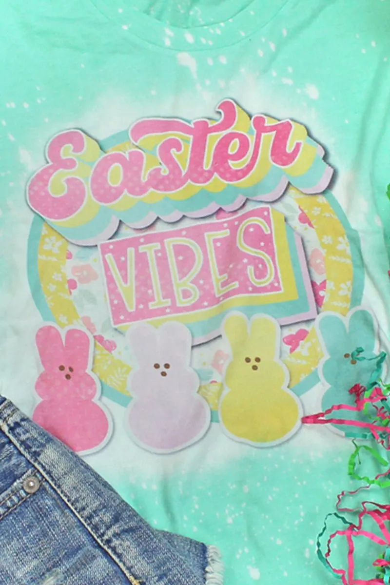 Bleached Easter Vibes Tri-Blend Short Sleeve Tee
