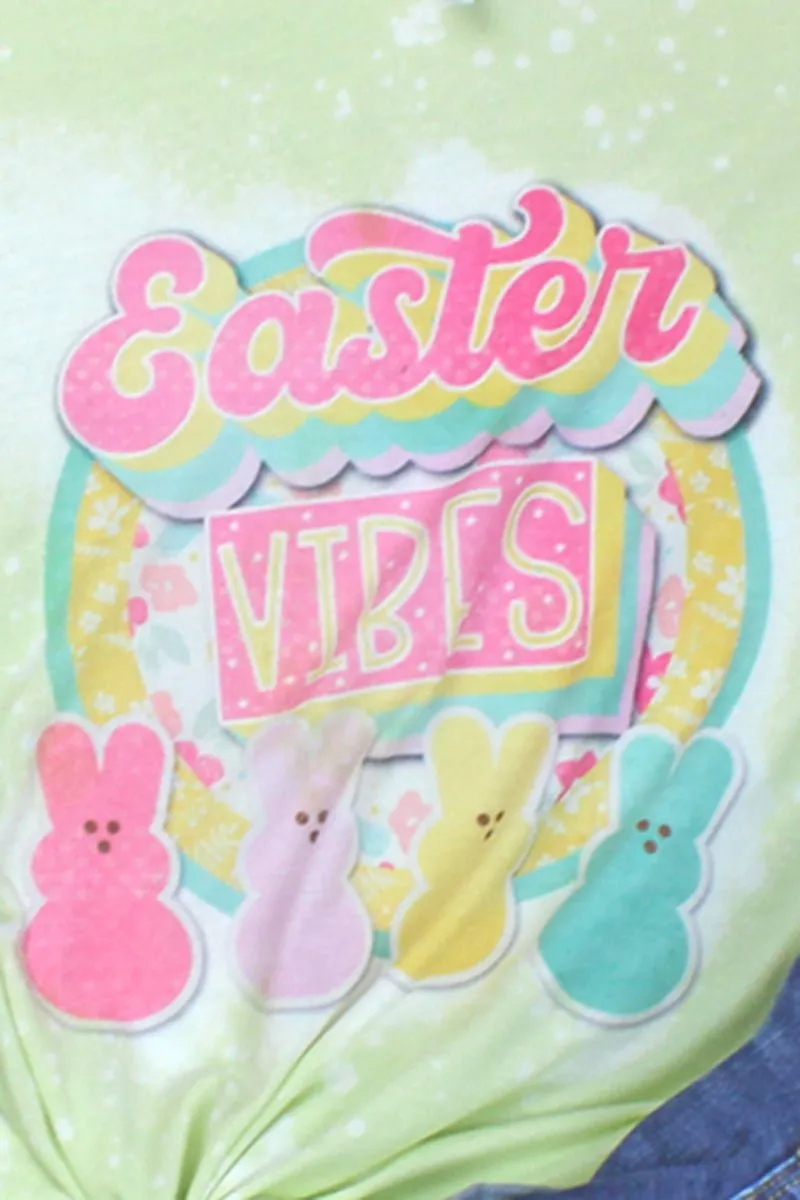 Bleached Easter Vibes Tri-Blend Short Sleeve Tee