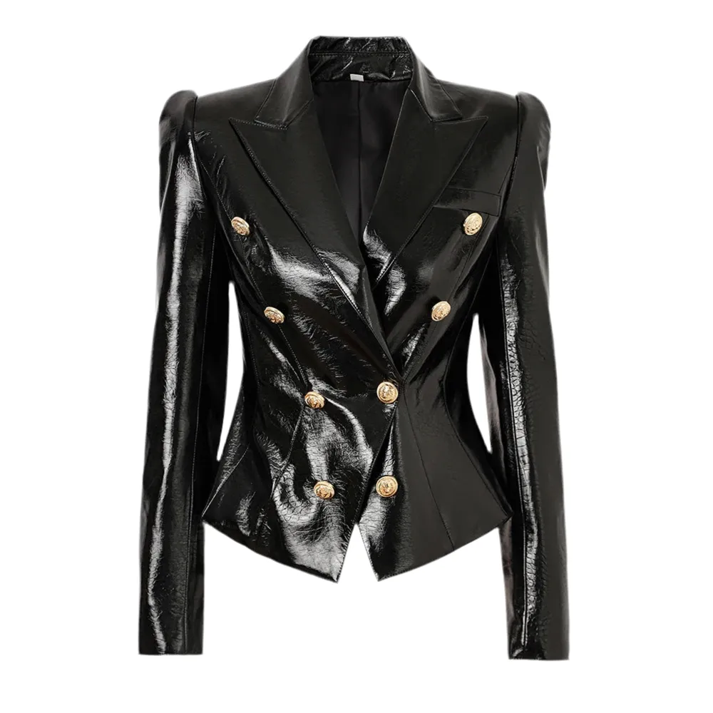 Bold and Beautiful Leather Blazer Jacket