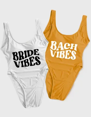 Bride Vibes & Bach Vibes Bachelorette Swimsuit