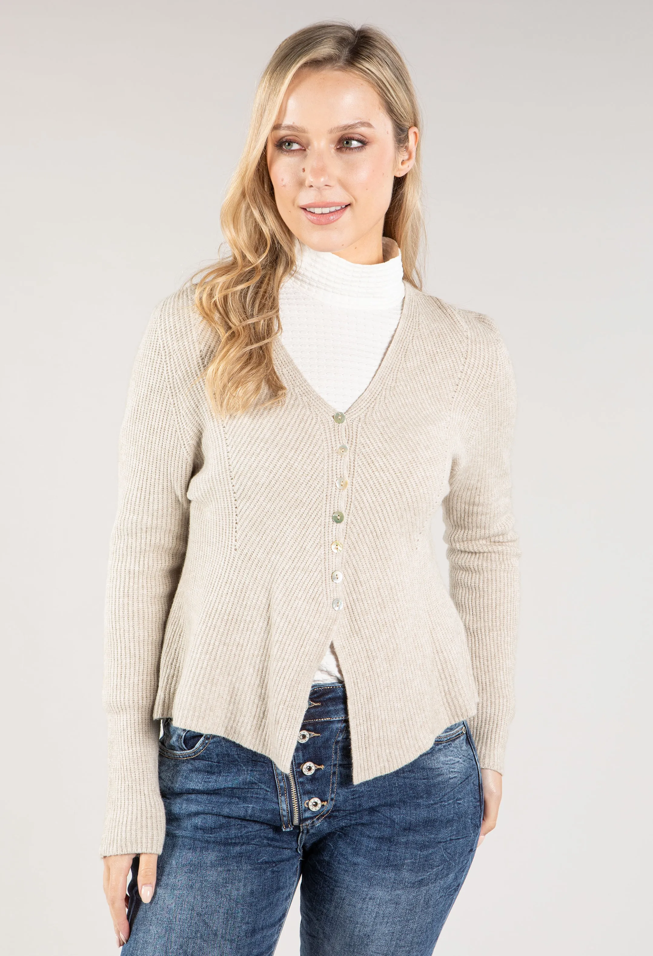 Button Down Ribbed Cardi