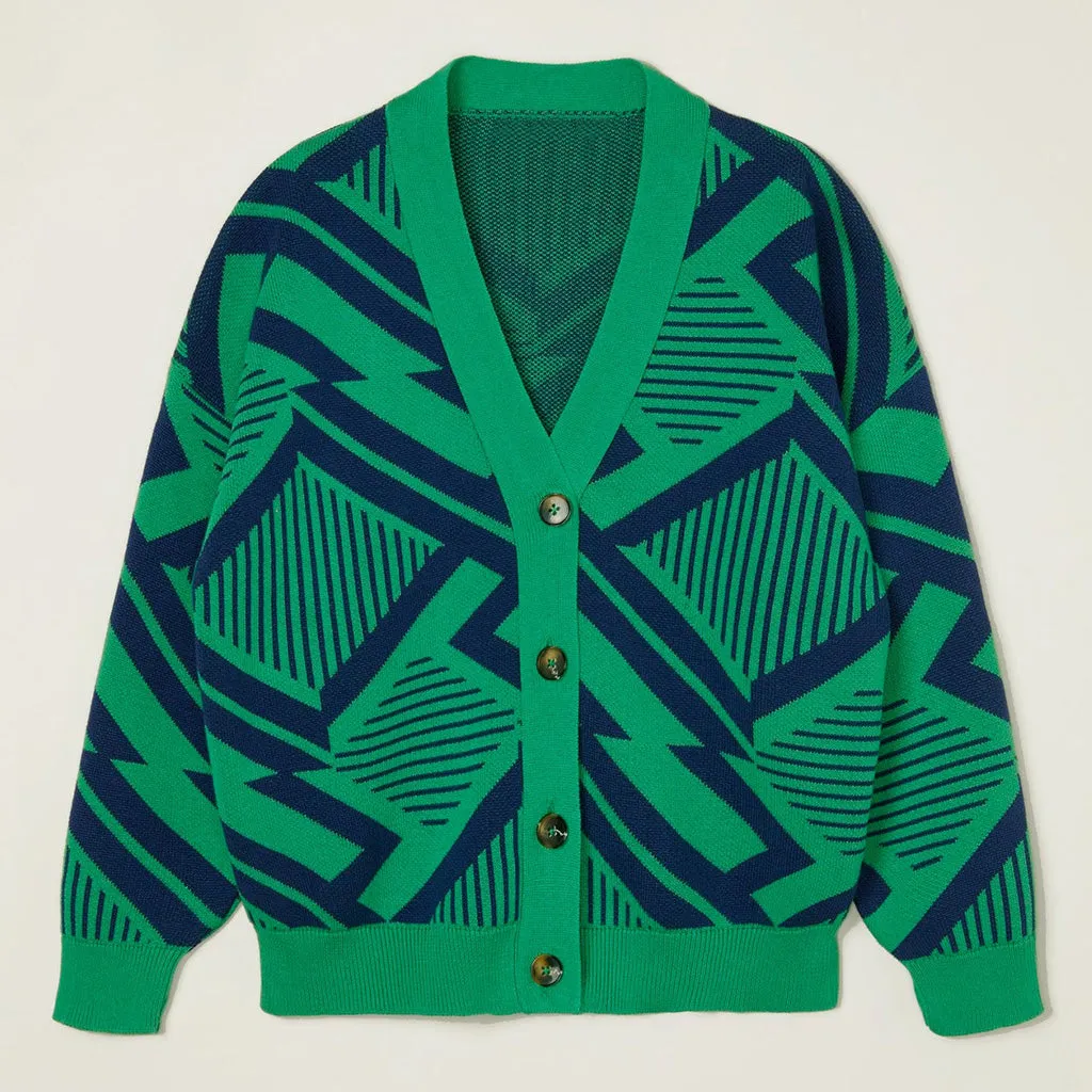Cardigan Jacquard Jumbo Geo