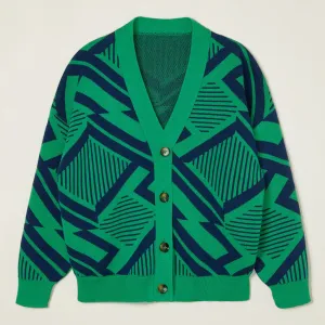 Cardigan Jacquard Jumbo Geo