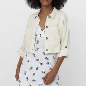 Casual Autumn Crop Jacket Shirt Single Breasted Vintage Long