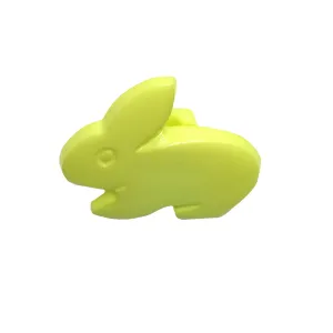 Citrus Green Plastic Rabbit Baby Buttons - 18mm Shank (5 Pcs)