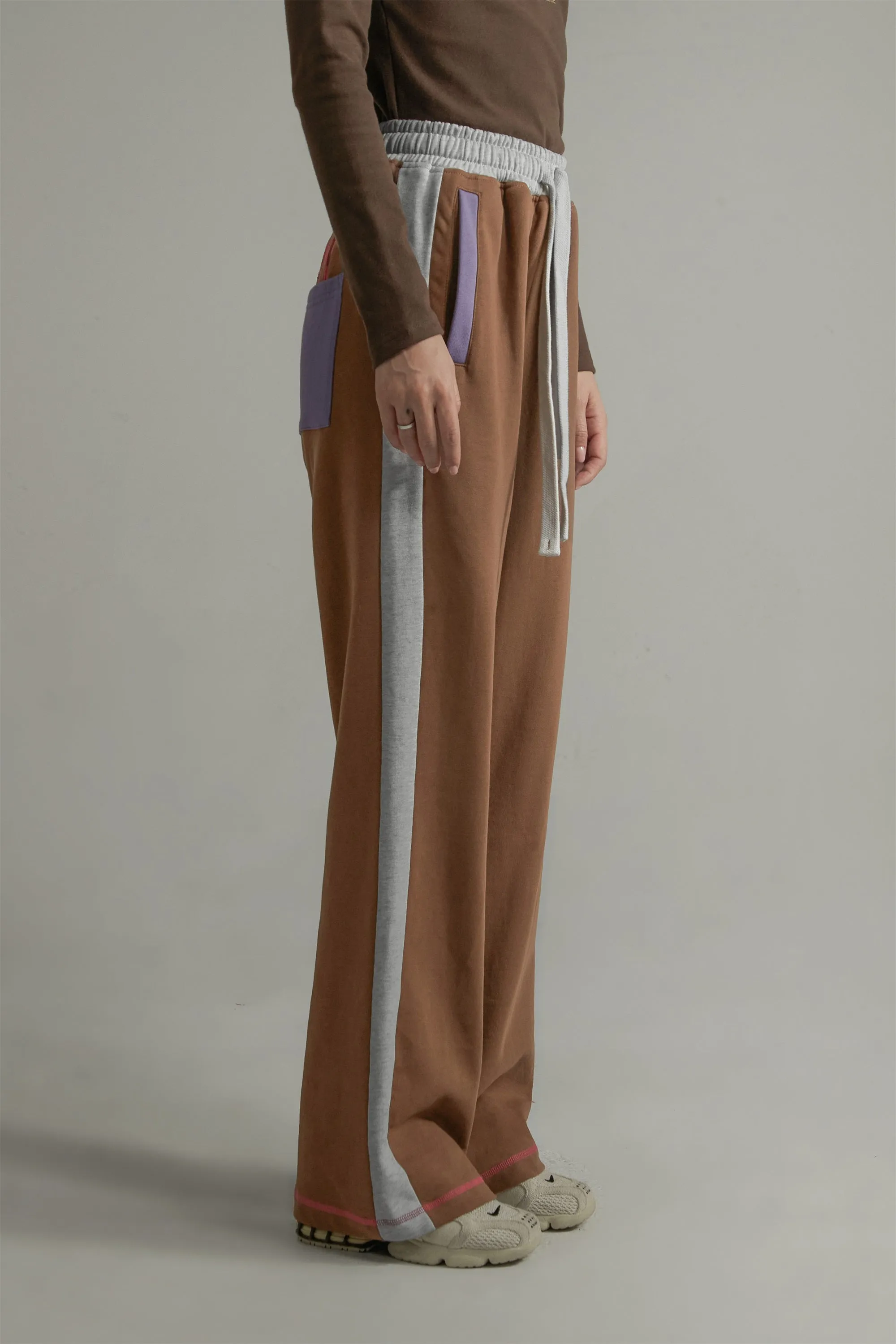 Color Matching Loose Fit Pants