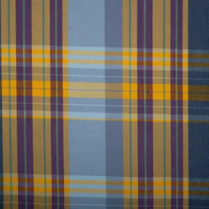 Cotton plaid - KENDRA - Yellow / Purple