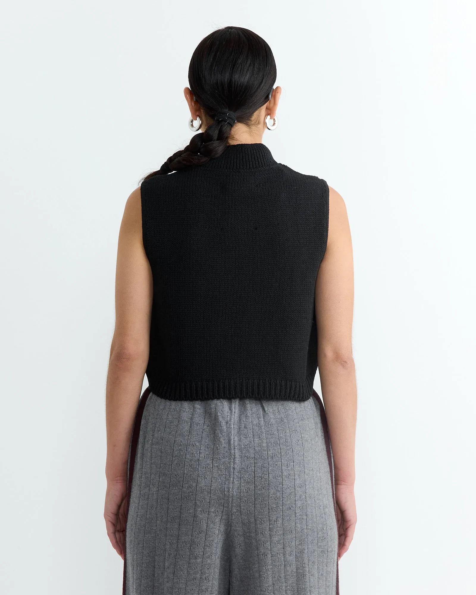 Cotton Waistcoat in Black