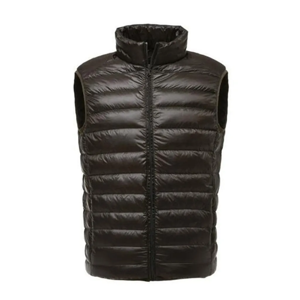 Covrlge Casual Light Men Down Vest Top Selling Zipper Big Size New Arrival 6 Colors Male White Duck Down Vest MWB014