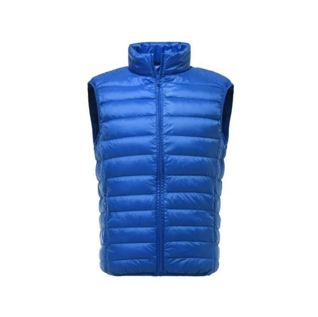 Covrlge Casual Light Men Down Vest Top Selling Zipper Big Size New Arrival 6 Colors Male White Duck Down Vest MWB014