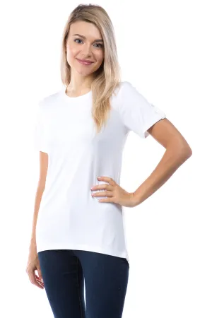 Crew Neck Short Sleeve with Hi-Low Hem
