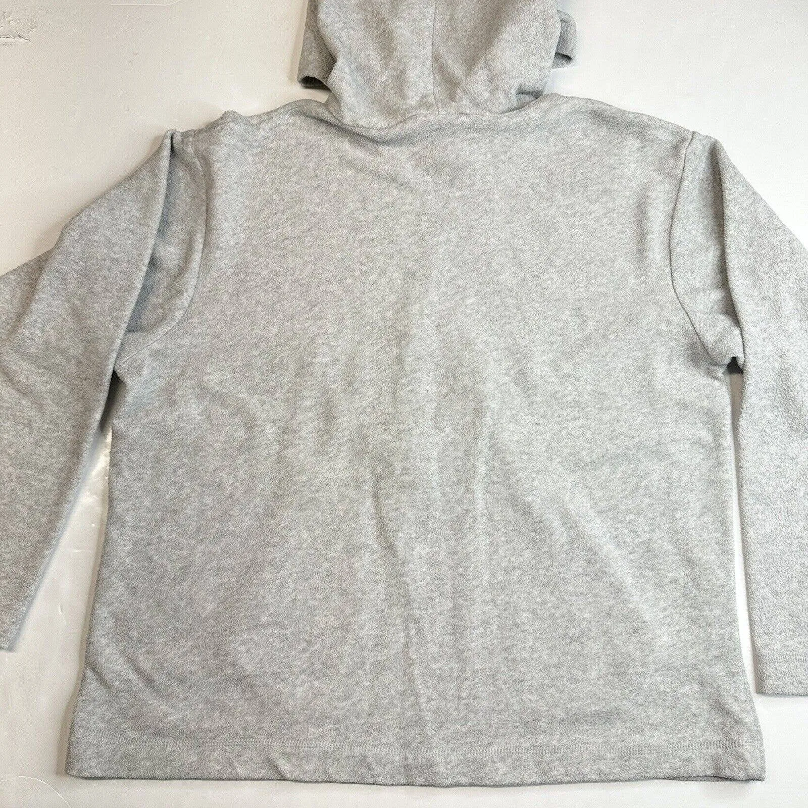 Disney TIGGER Sweatshirt Sz Medium Gray Embroidered Winnie Pooh Hooded Hoodie