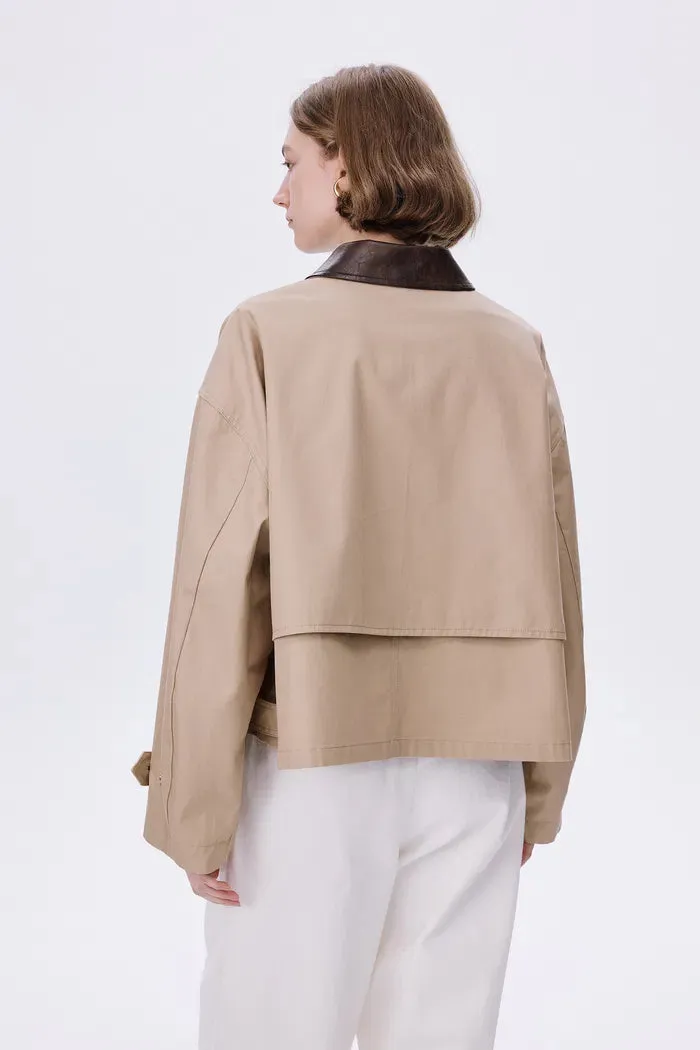 Dnipro Oversized Lightweight Utility Jacket in Cotton Twill