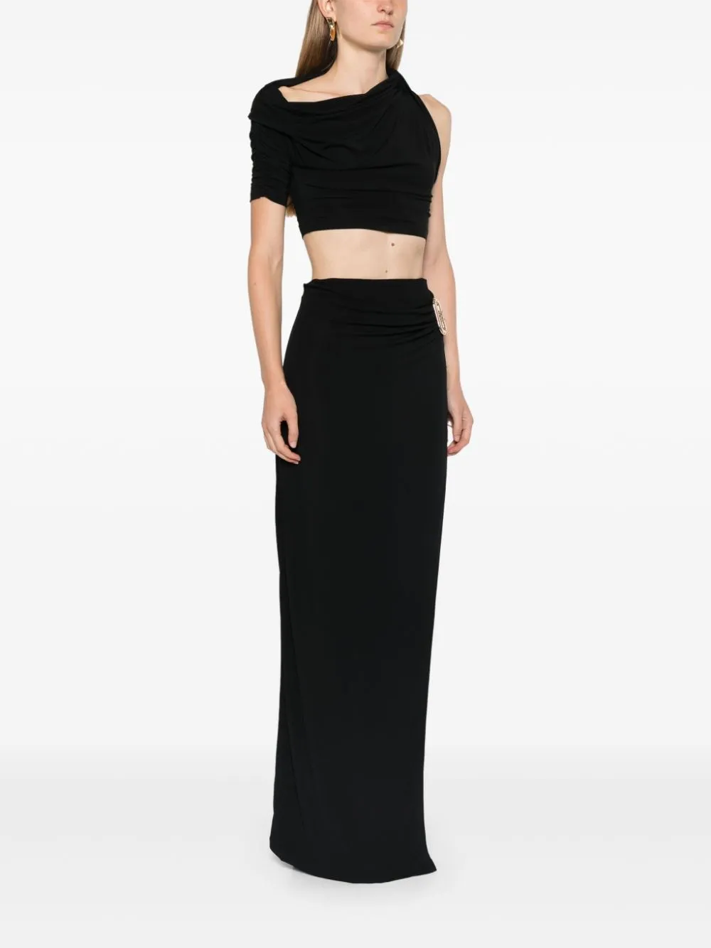 draped maxi skirt