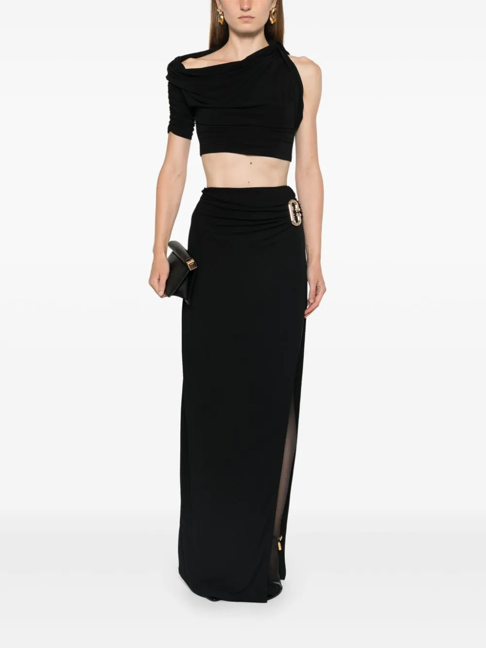 draped maxi skirt