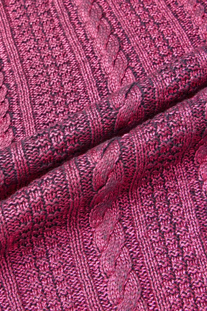Elodie Metallic Coated Sweater in Cotton Knit