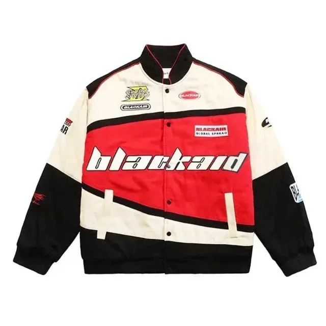 Embroidery  Leather Baseball Coat