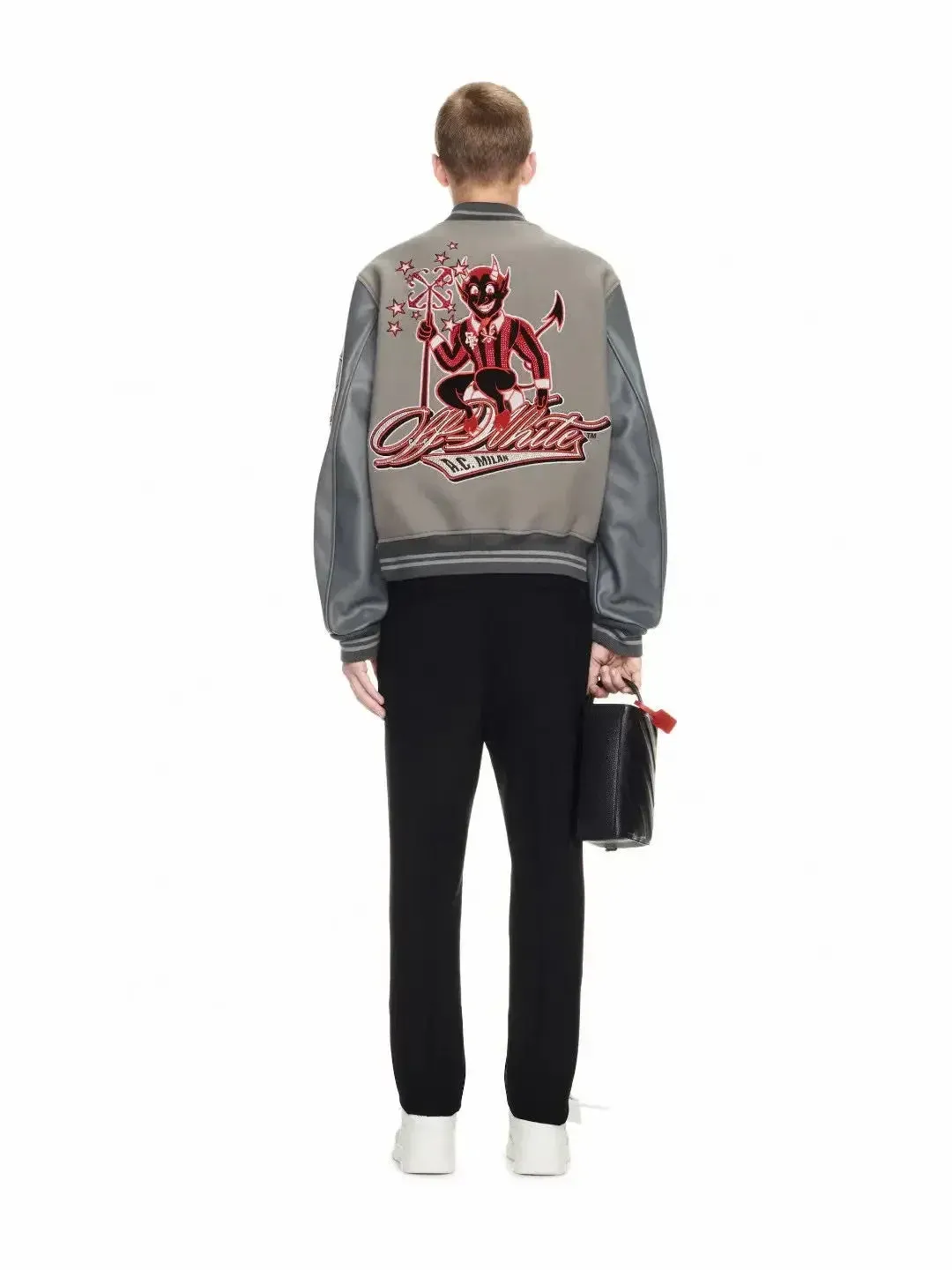Embroidery  Leather Baseball Coat