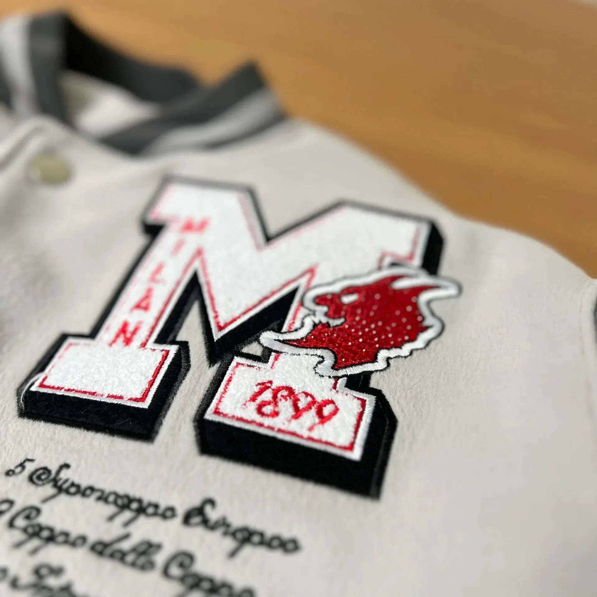 Embroidery  Leather Baseball Coat