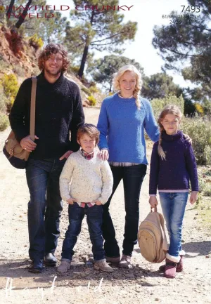 Family Sweaters in Hayfield Chunky Tweed (7493)