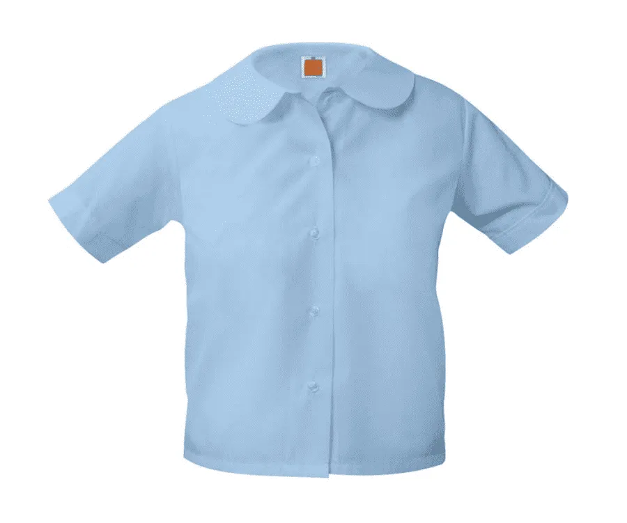 Girls Round Collar Peter Pan School Uniform BloUSes