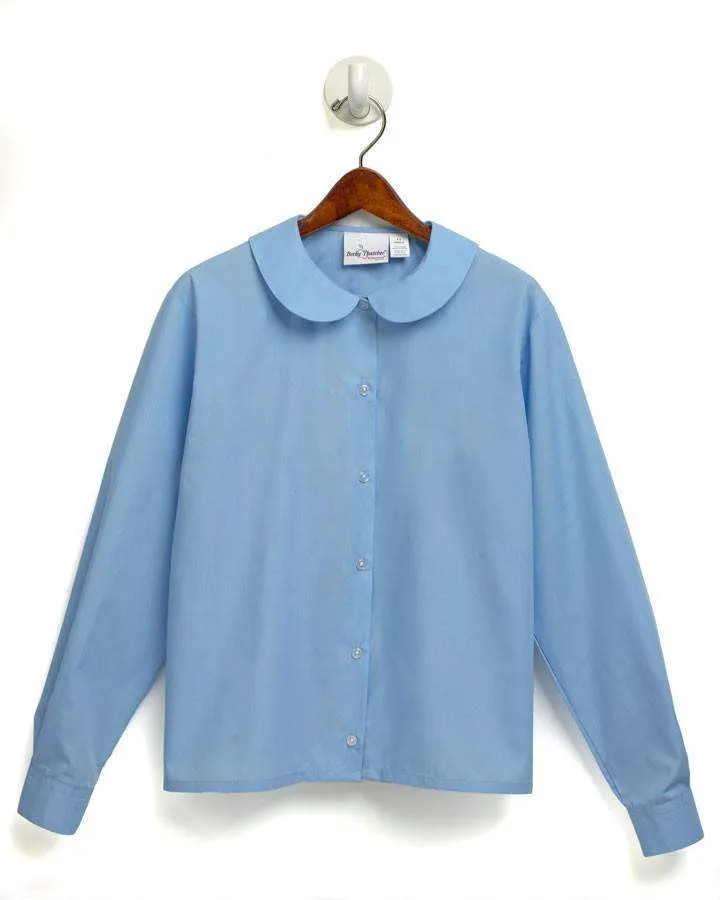 Girls Round Collar Peter Pan School Uniform BloUSes