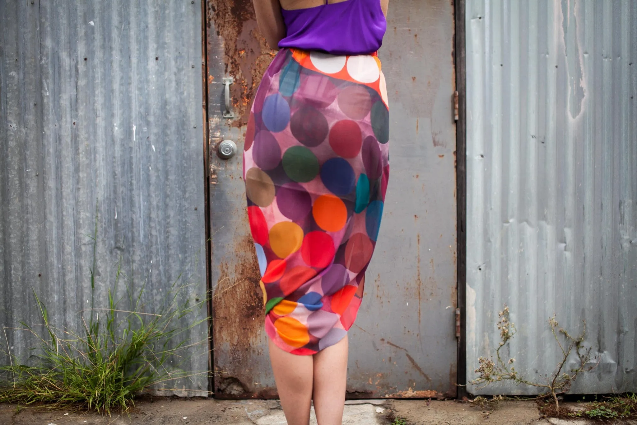 Haylock Blur Vision Drape Skirt