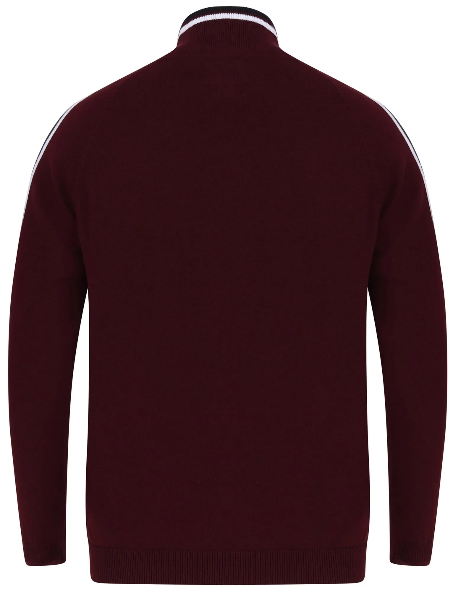 Hemmings Zip Up Funnel Neck Cardigan with Stripes in Port Royale - Le Shark