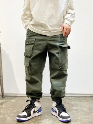 Japanese Streetwear Style Solid Cargo Pants
