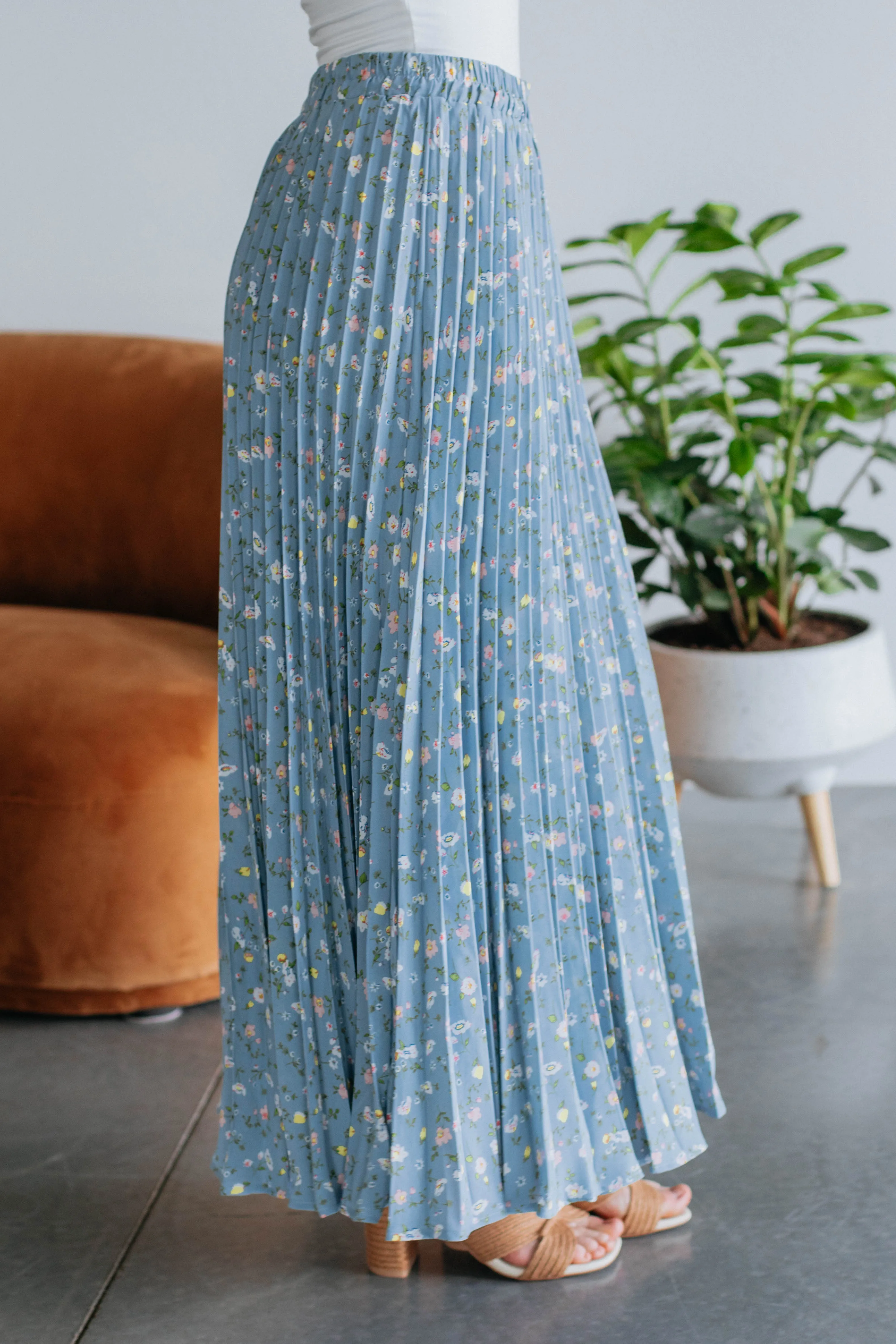 Julia Maxi Skirt - Sky Blue