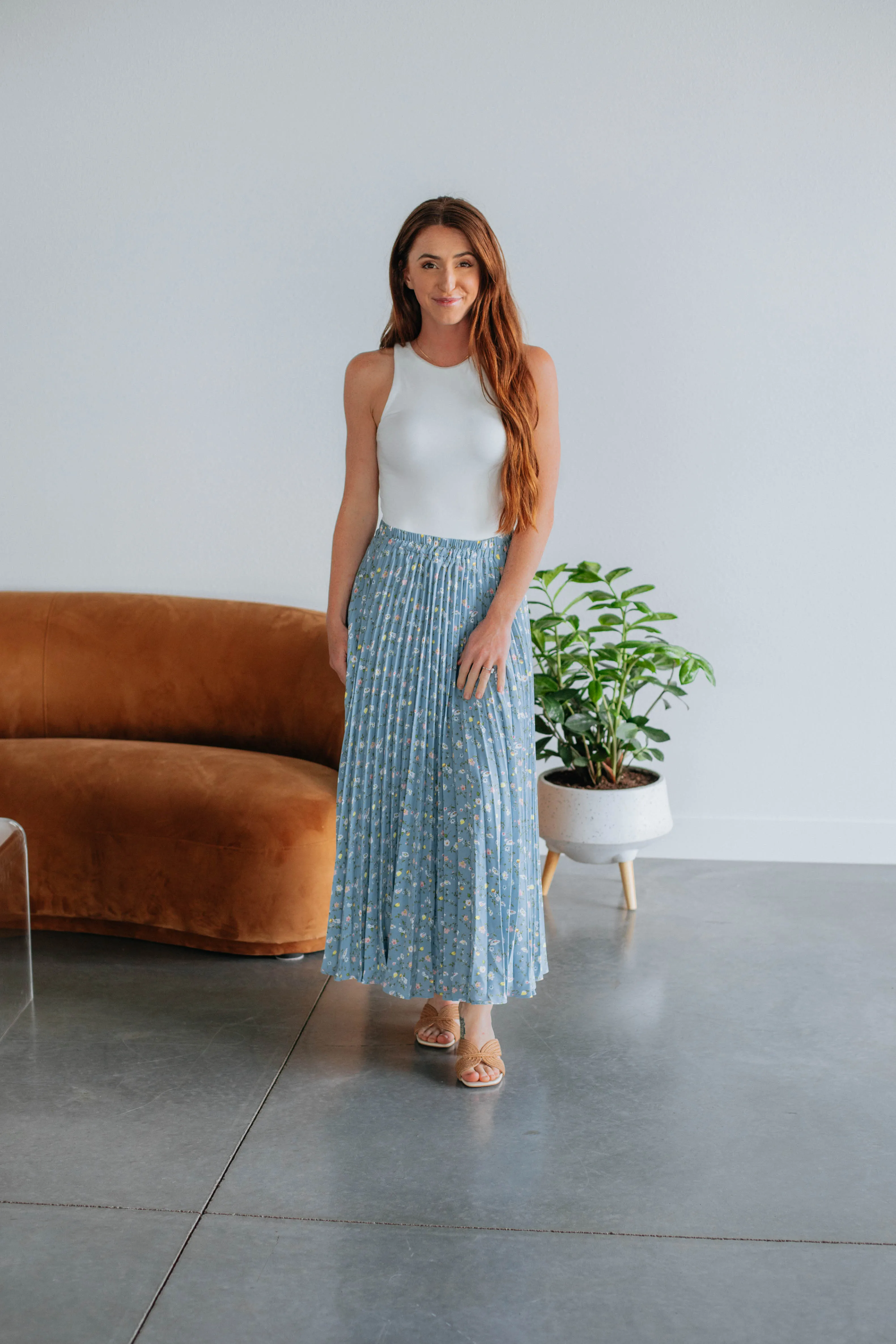 Julia Maxi Skirt - Sky Blue