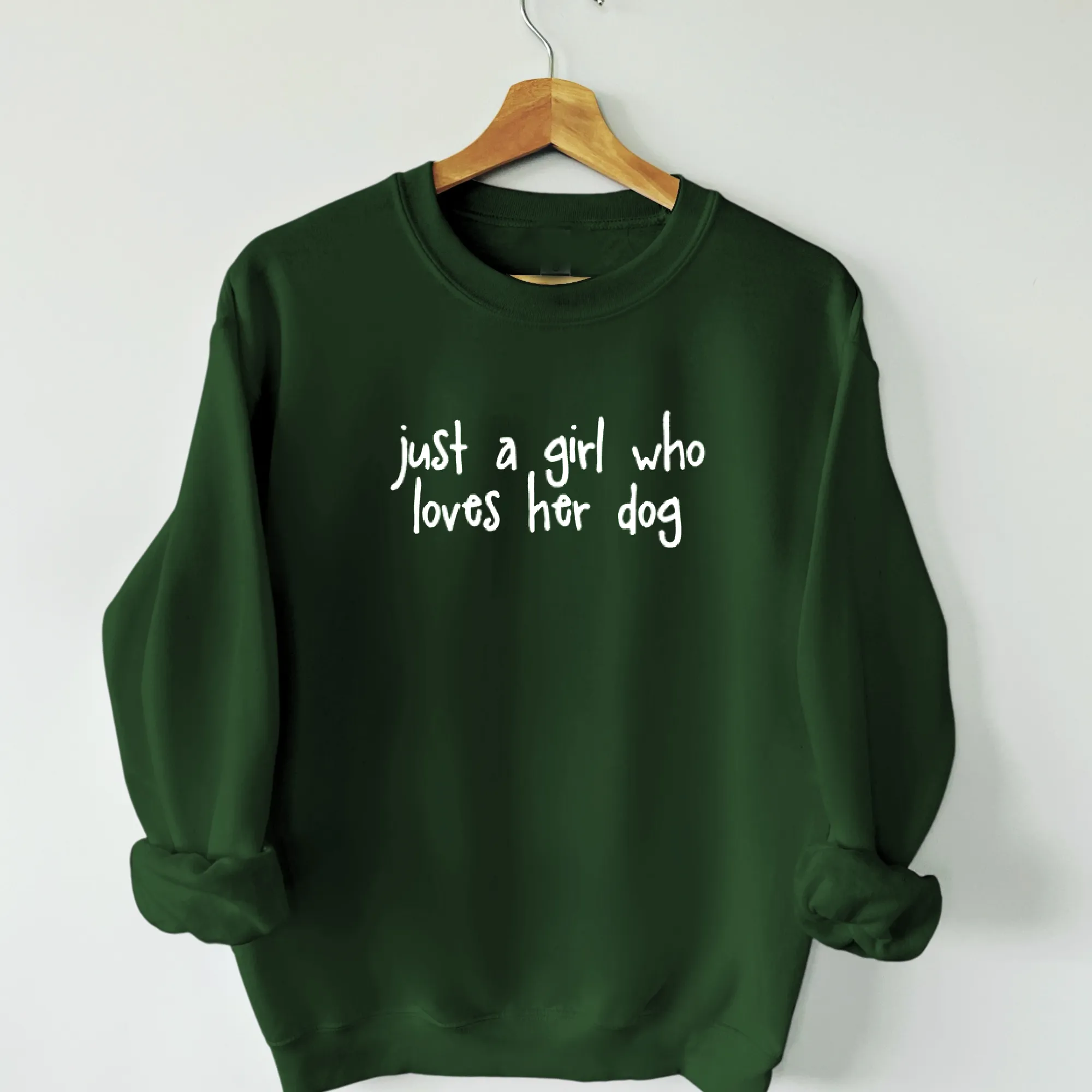 Just a Girl Who Loves Her Dog Sweatshirt - Relaxed Fit