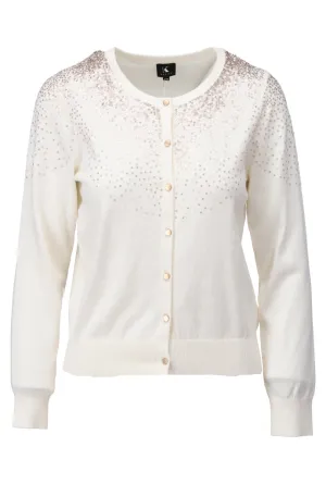 K-design - Cardigan met ronde hals en lovertjes (A816Ecru)