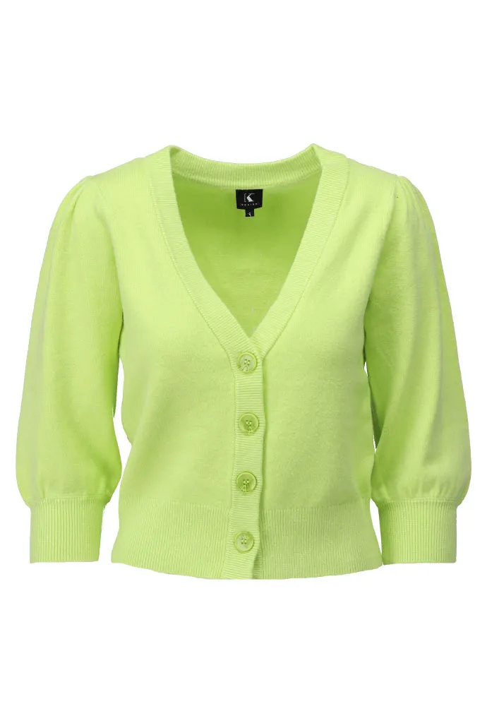 K-design - Cardigan met V-hals (A807Sharp green)