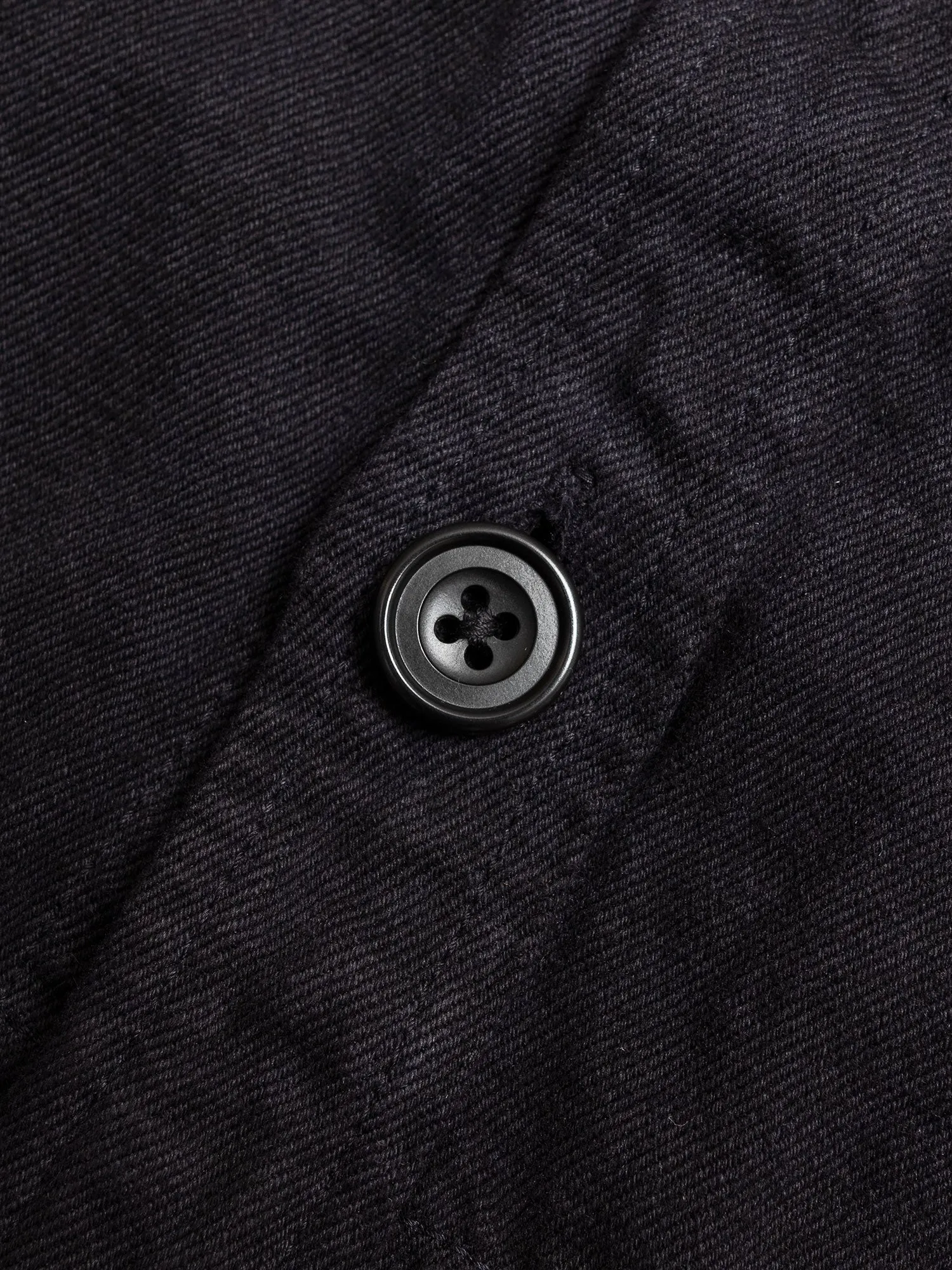 Linen Shirt Jacket in Black